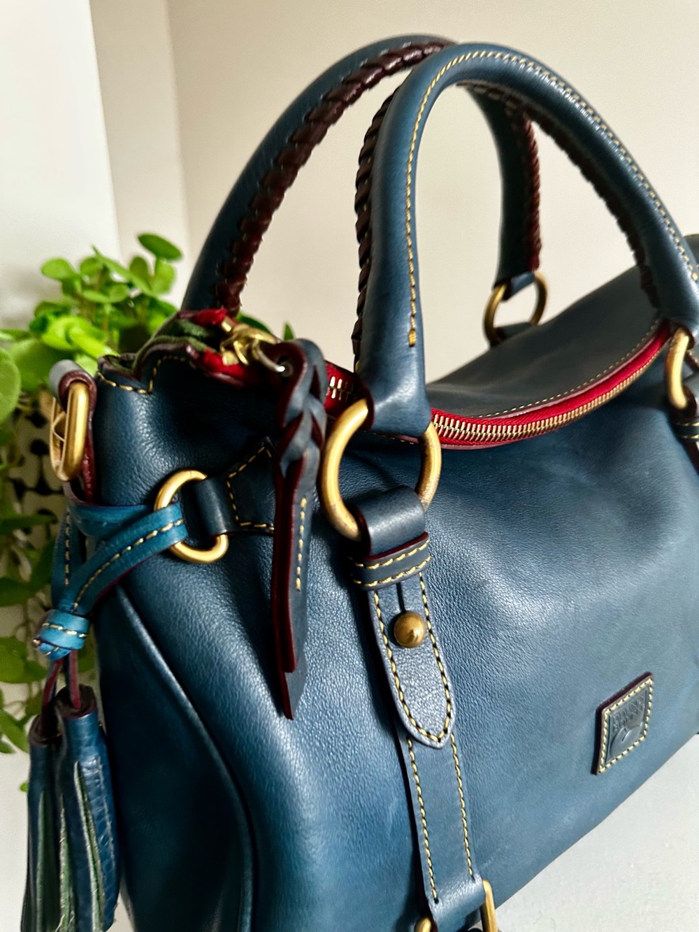 Dooney & Bourke Florentine Satchel in Color Denim - Picture 2 of 16